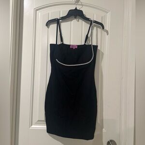 Edikted Black and White Bodycon Mini Dress NWT